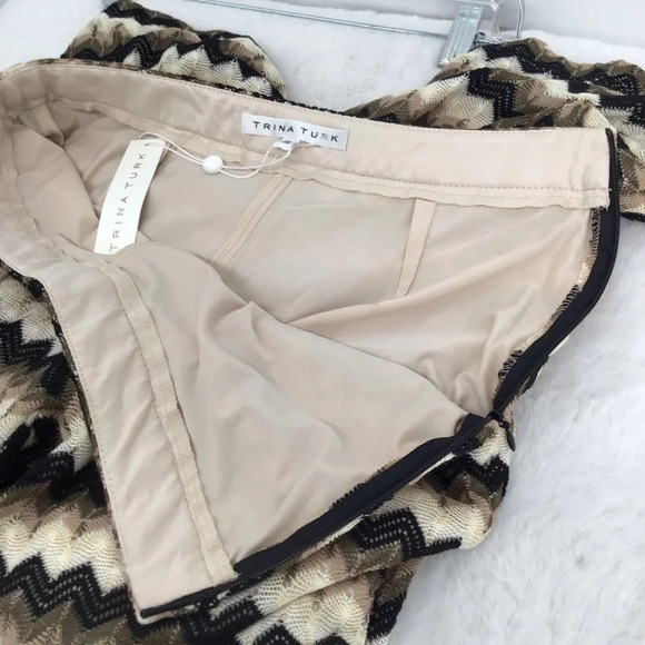 Trina Turk Women’s Perleen Zipzag Wid-Leg Pants Summer Spring Beach NWT Size S - Picture 8 of 11